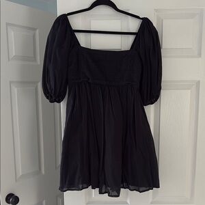 Abercrombie Black Puff Sleeve Dress